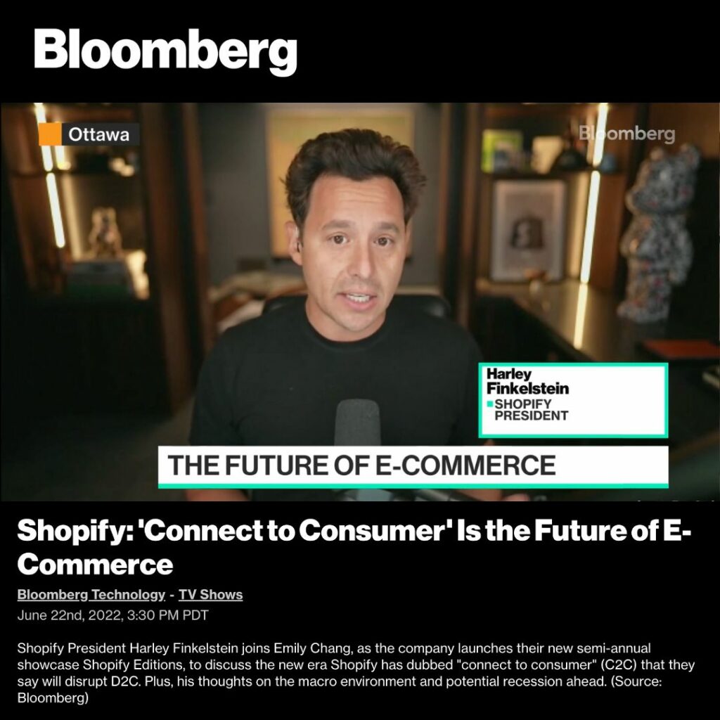 Shopify Bloomberg Tv Https Www.bloomberg.com News Videos 2022 06 22 Shopify Connect To Consumer Is Future Of E Commerce Video Srefkue1Sdbh